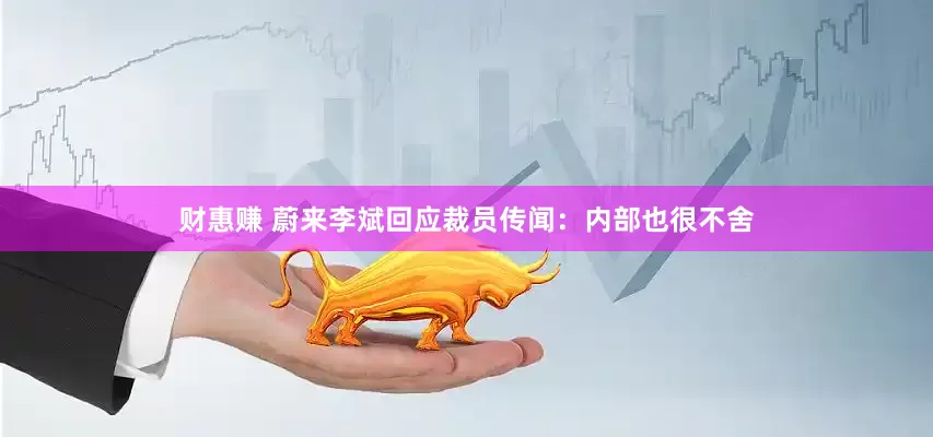 财惠赚 蔚来李斌回应裁员传闻：内部也很不舍